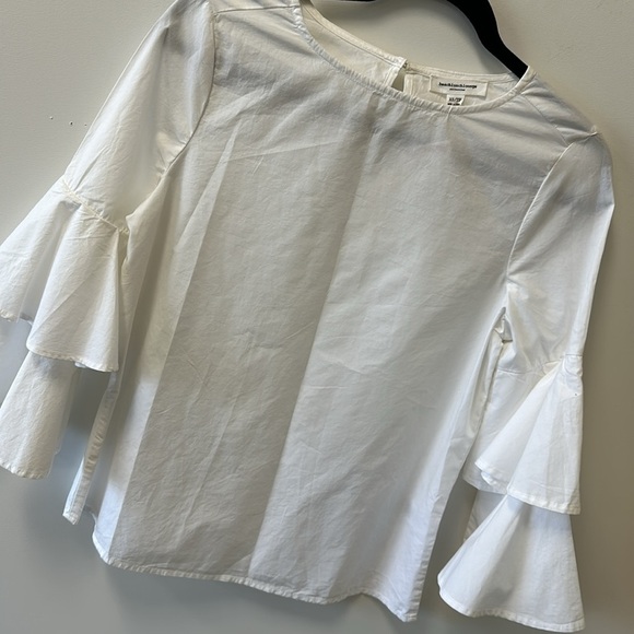 Beach Lunch Lounge • White Boho Ruffle Top • Sz XS • NWT! - Picture 3 of 10